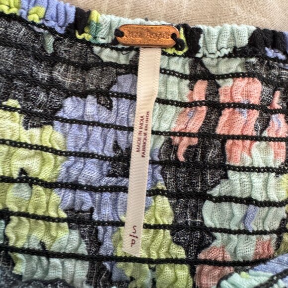 Free People Ariana Floral Puff-Sleeve Top - Picture 8 of 11